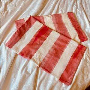kate spade watercolor hues of pinks, coral and White Striped Pillows